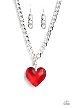 Load image into Gallery viewer, Glassy Hero Red Heart Necklace Paparazzi Accessories