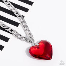 Load image into Gallery viewer, Glassy Hero Red Heart Necklace Paparazzi Accessories