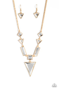 gold,rhinestones,short necklace,Fetchingly Fierce Gold Rhinestone Necklace
