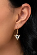 Load image into Gallery viewer, Fetchingly Fierce Gold Rhinestone Necklace Paparazzi Accessories