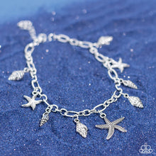 Load image into Gallery viewer, Stars and Shells Silver Anklet Paparazzi Accessories