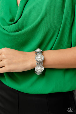 Summer Serenade White Pearl Stretchy Bracelet Vivacious Bombshell Bling, LLC, Jenny and James Davison
