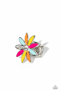 floral,multi,wide back,Lily Lei Multi Floral Ring