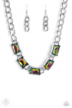 Load image into Gallery viewer, Radiating Review Multi Oil Spill Rhinestone Neckace Paparazzi Accessories
