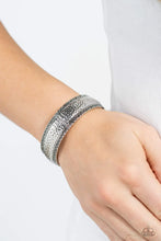 Load image into Gallery viewer, Textile Tenor Silver Stretchy Bracelet Paparazzi Accessories