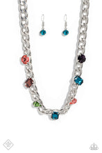 Load image into Gallery viewer, Audaciously Affixed Multi Rhinestone Necklace Paparazzi Accessories