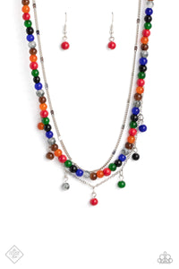 fashion fix,red,short necklace,Bead All About It Red Necklace