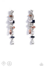 Load image into Gallery viewer, Admirable Antiquity Multi Rhinestone Pearl Post Earrings Paparazzi Accessories