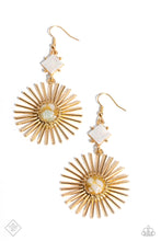 Load image into Gallery viewer, Seize the Sunburst Gold Earrings Paparazzi Accessories