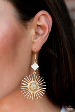 Load image into Gallery viewer, Seize the Sunburst Gold Earrings Paparazzi Accessories