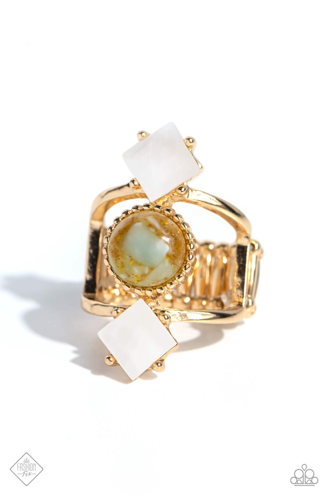 Sunbeam Showcase Gold Ring Paparazzi Accessories