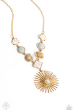 Load image into Gallery viewer, Sunburst Style Gold Necklace Paparazzi Accessories