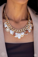 Load image into Gallery viewer, Now SEA Here Gold Pearl Necklace Paparazzi Accessories