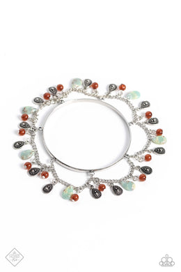 Down To Earth Dignity Blue Stone Bangle Bracelet Paparazzi Accessories