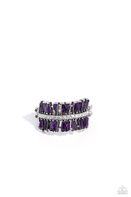 Staggering Stacks - Purple Paparazzi Accessories