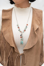 Load image into Gallery viewer, Notably Natural Blue Stone Necklace Paparazzi Accessories