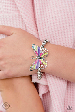 Can't FLIGHT This Feeling Butterfly Stretchy Bracelet Paparazzi Accessories
