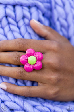 Poppin Paradise Pink Floral Ring Paparazzi Accessories