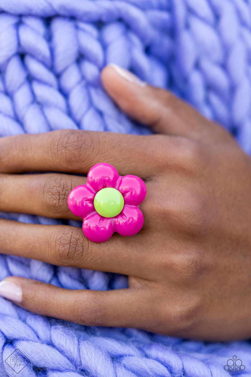 Poppin Paradise Pink Floral Ring Paparazzi Accessories