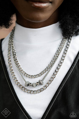 Layered Loyalty White Rhinestone Necklace Paparazzi Accessories