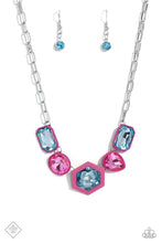 Load image into Gallery viewer, Evolving Elegance Pink Rhinestone Necklace Paparazzi Accessories