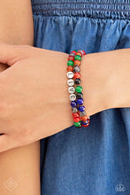 Load image into Gallery viewer, Bead That As it May Red Stone Stretchy Bracelet Paparazzi Accessories