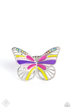 Load image into Gallery viewer, Do the Flight Thing Multi Butterfly Ring Paparazzi Accessories