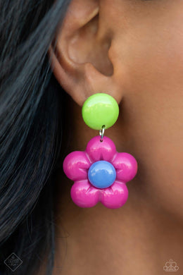 Poppin Posies Pink Earrings Paparazzi Accessories