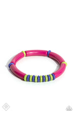 Load image into Gallery viewer, Poppin Pattern Pink Stretchy Bracelet Paparazzi Accessories