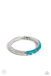blue,fashion fix,heart,hearts,hinge,rhinestones,Cool Calibur Blue Rhinestone Hinge Bracelet