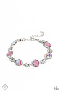 fashion fix,iridescent,lobster claw clasp,multi,rhinestones,Ethereal Empathy Multi Rhinestone Bracelet
