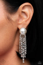 Load image into Gallery viewer, Genuinely Gatsby White Pearl Rhinestone Post Earrings Paparazzi Accessories