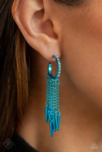 Load image into Gallery viewer, Piquant Pink Blue Rhinestone Hoop Earrings Paparazzi Accessories