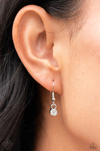 Load image into Gallery viewer, Packed and Polished White Rhinestone Toggle Necklace Paparazzi Accessories