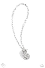 Load image into Gallery viewer, Packed and Polished White Rhinestone Toggle Necklace Paparazzi Accessories