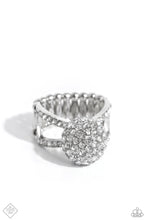 Load image into Gallery viewer, Polished Pageant White Rhinestone Ring Paparazzi Accessories
