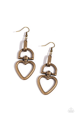 Padlock Your Heart - Brass Paparazzi Accessories