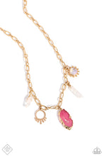 Load image into Gallery viewer, Geode Glam Pink Stone Necklace