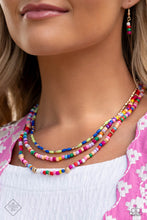 Load image into Gallery viewer, Multicolored Mashup Gold Necklace Paparazzi Accessories