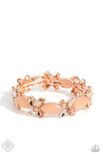 Load image into Gallery viewer, Soft-Hearted Success Rose Gold Rhinestone Stretchy Bracelet Paparazzi Accessories