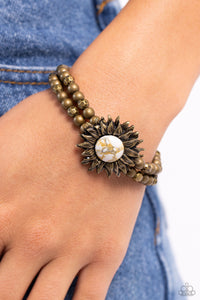 brass,floral,stretchy,Sunflower Serenity - Brass