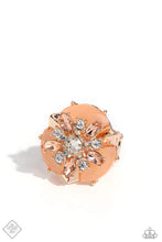 Load image into Gallery viewer, Soft-Hearted Salvage Rose Gold Rhinestone Ring Paparazzi Accessories