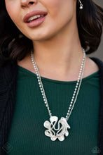 Load image into Gallery viewer, Pleated Power White Pearl Necklace Paparazzi Accessories