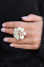 Load image into Gallery viewer, Crimped Confidence White Pearl Ring Paparazzi Accessories