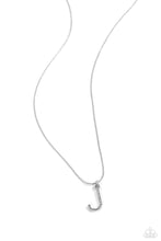 Load image into Gallery viewer, Letter of the Law - White - J Paparazzi Accessories