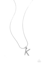 Load image into Gallery viewer, Letter of the Law - White - K Paparazzi Accessories