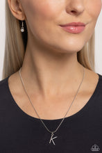 Load image into Gallery viewer, Letter of the Law - White - K Paparazzi Accessories