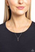 Load image into Gallery viewer, Letter of the Law - White - T Paparazzi Accessories