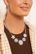 Load image into Gallery viewer, Sophisticated Style White Floral Pearl Necklace