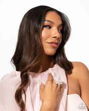 Load image into Gallery viewer, Petal Privilege White Floral Ring Paparazzi Accessories